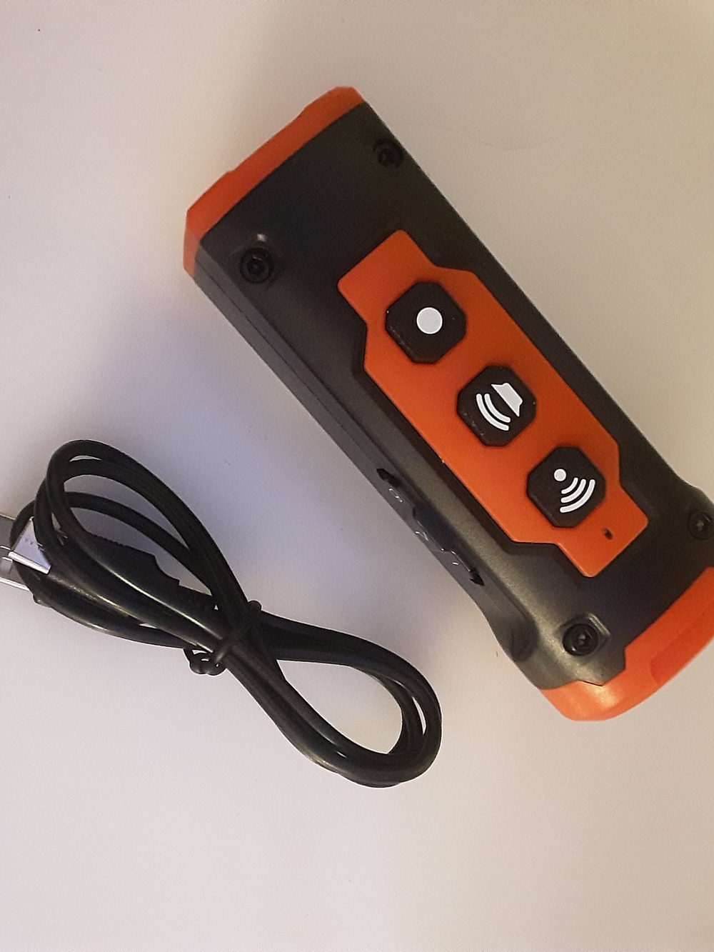 Orange and Black Dog Training Clicker with USB Rechargeable Cable